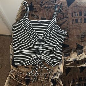 black & white cropped tank